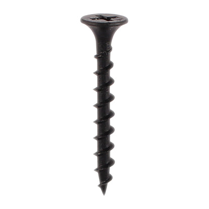 1000 x TIMCO Drywall Coarse Thread Bugle Head Black Screws - 3.5 x 25