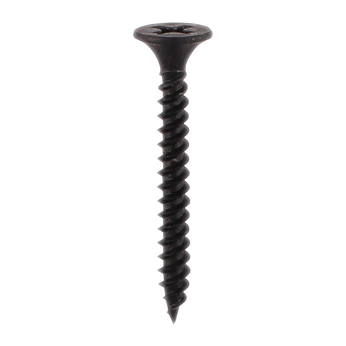 250 x TIMCO Drywall Fine Thread Bugle Head Black Screws - 3.5 x 50