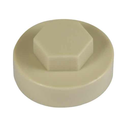 1000 x TIMCO Hex Head Cover Caps Beige - 16mm