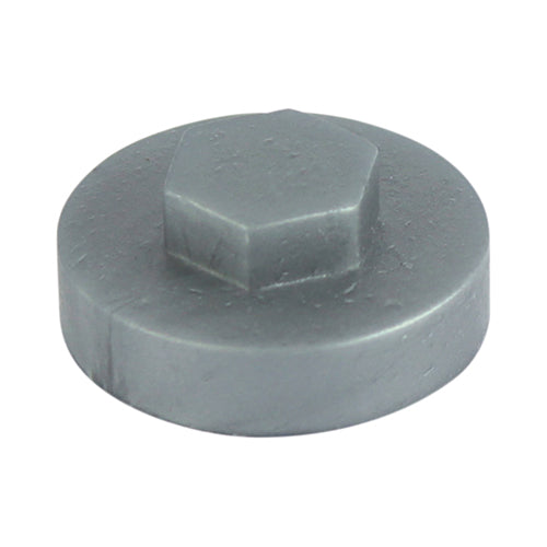 1000 x TIMCO Hex Head Cover Caps Dark Silver - 19mm