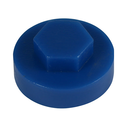 1000 x TIMCO Hex Head Cover Caps Gentian Blue - 16mm