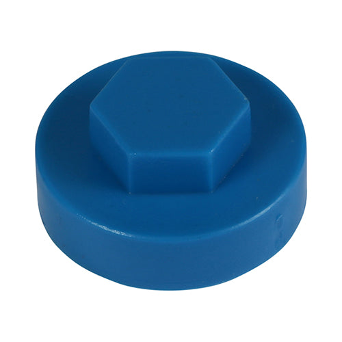 1000 x TIMCO Hex Head Cover Caps Solent Blue - 16mm