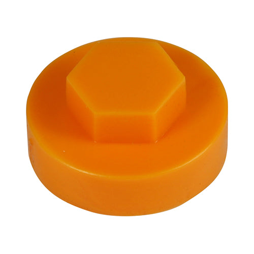 1000 x TIMCO Hex Head Cover Caps Tangerine - 16mm