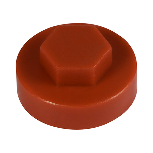 1000 x TIMCO Hex Head Cover Caps Terracotta - 16mm