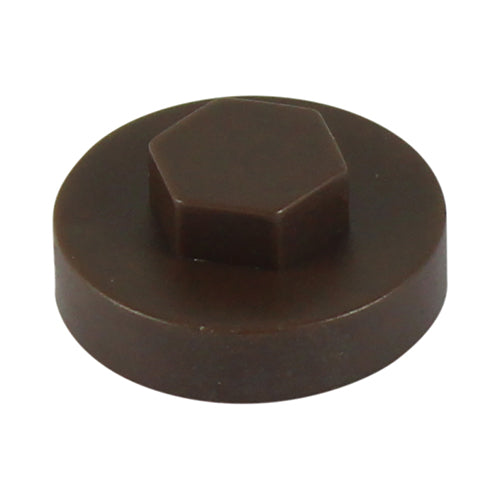 1000 x TIMCO Hex Head Cover Caps VanDyke Brown - 16mm