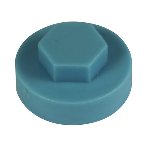 1000 x TIMCO Hex Head Cover Caps Wedgewood Blue - 19mm