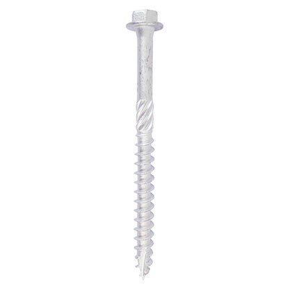 10 x TIMCO Heavy Duty Timber Screws Hex Flange Head Exterior Silver - 10.0 x 100