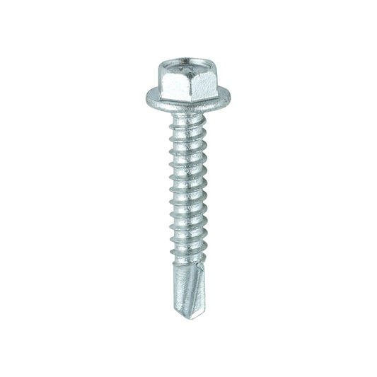 100 x TIMCO Self-Drilling Light Section Screws Exterior Silver - 5.5 x 32