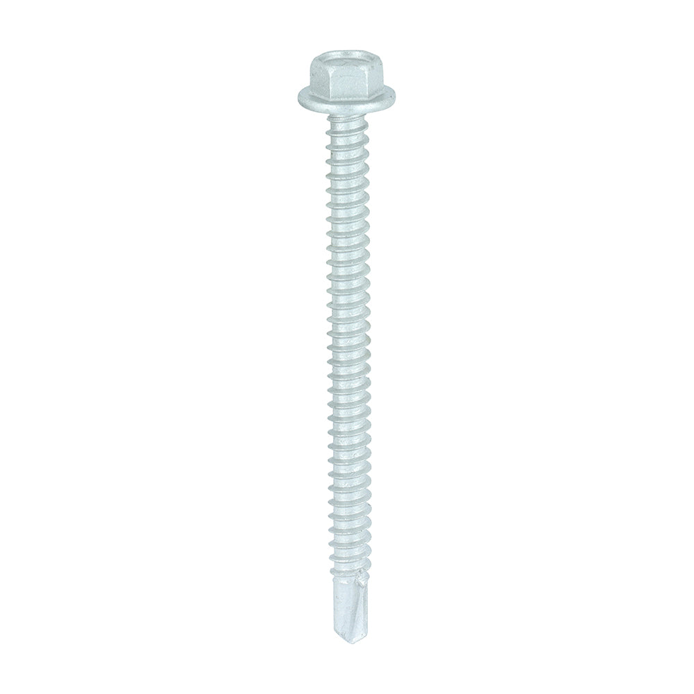 100 x TIMCO Self-Drilling Light Section Screws Exterior Silver - 5.5 x 70