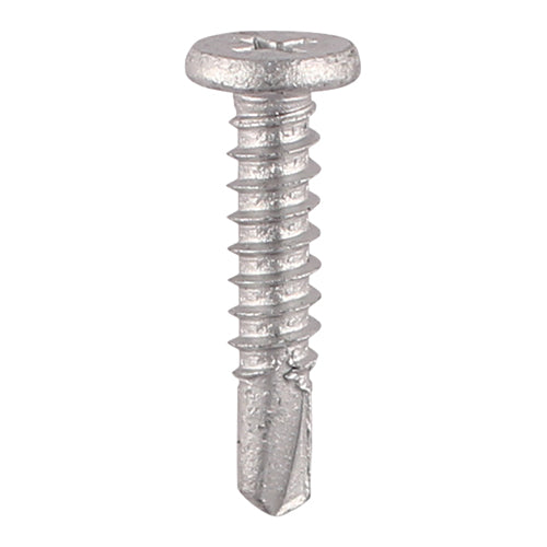 500 x TIMCO Self-Drilling Metal Framing Low Profile Pancake Head Exterior Silver Screws - 5.5 x 19