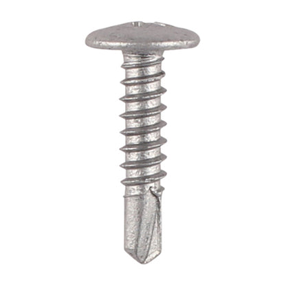 200 x TIMCO Self-Drilling Metal Framing Low Profile Wafer Head Exterior Silver Screws - 4.8 x 22