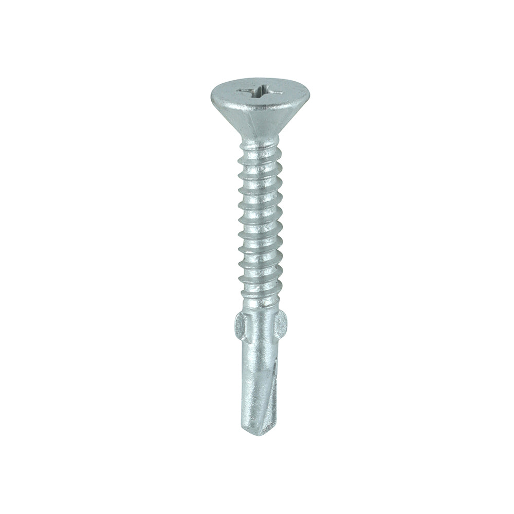 200 x TIMCO Self-Drilling Wing-Tip Steel to Timber Light Section Exterior Silver Screws  - 4.8 x 38