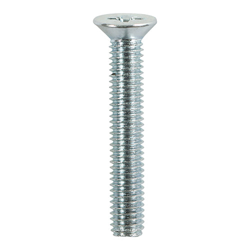 100 x TIMCO Machine Countersunk Silver Screws - M4 x 8