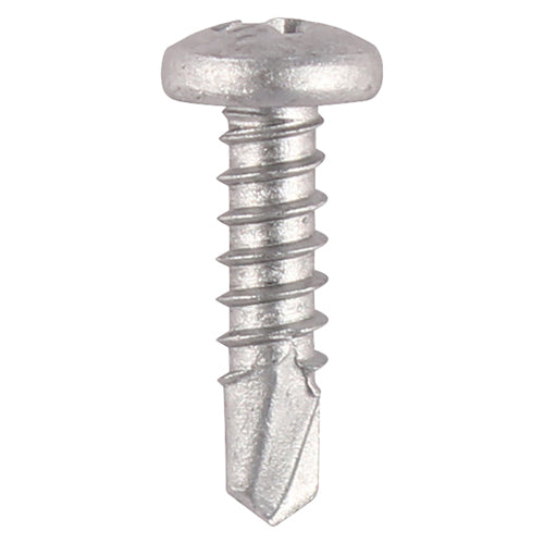 1000 x TIMCO Window Fabrication Screws Pan PH Self-Tapping Self-Drilling Point Martensitic Stainless Steel & Silver Organic - 4.2 x 19