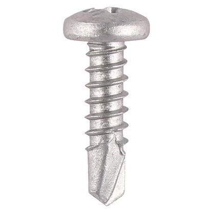 1000 x TIMCO Window Fabrication Screws Pan PH Self-Tapping Self-Drilling Point Martensitic Stainless Steel & Silver Organic - 4.2 x 25