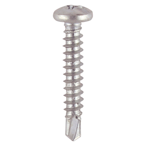 1000 x TIMCO Window Fabrication Screws Pan PH Self-Tapping Self-Drilling Point Martensitic Stainless Steel & Silver Organic - 4.2 x 13