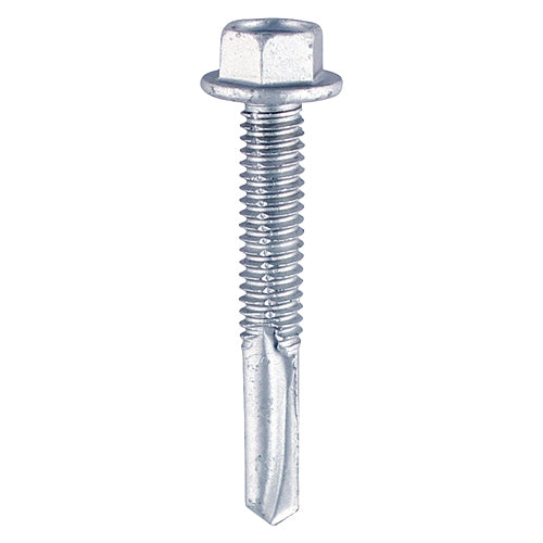 100 x TIMCO Self-Drilling Heavy Section Silver Screws - 5.5 x 65