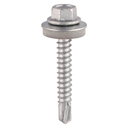 100 x TIMCO Self-Drilling Light Section A2 Stainless Steel Bi-Metal Screws with EPDM Washer - 5.5 x 100