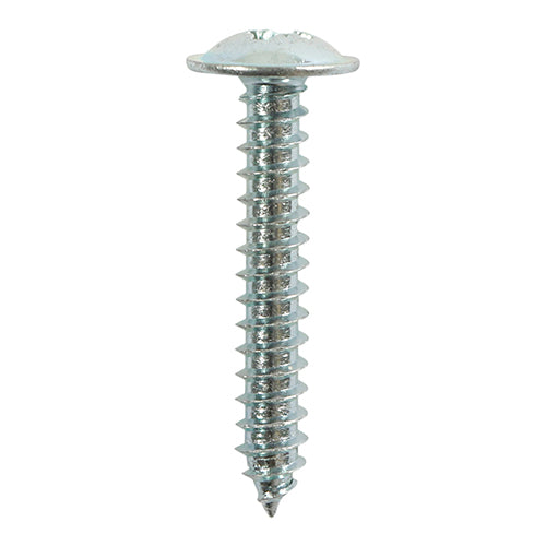 12 x TIMCO Self-Tapping Flange Head Silver Screws - 8 x 1