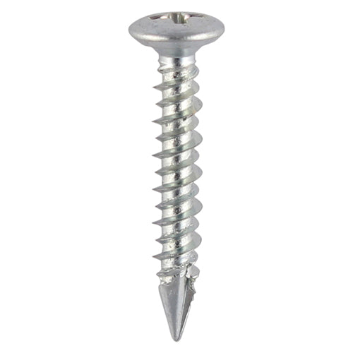 1000 x TIMCO Window Fabrication Screws Pan Countersunk PH High-Low Thread Slash Point Zinc - 4.3 x 20