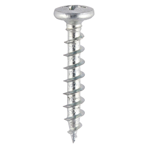 1000 x TIMCO Window Fabrication Screws Friction Stay Shallow Pan Countersunk PH Single Thread Gimlet Point Zinc - 4.3 x 20