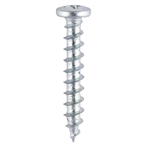 1000 x TIMCO Window Fabrication Screws Friction Stay Shallow Pan with Serrations PH Single Thread Gimlet Point Zinc - 4.8 x 16