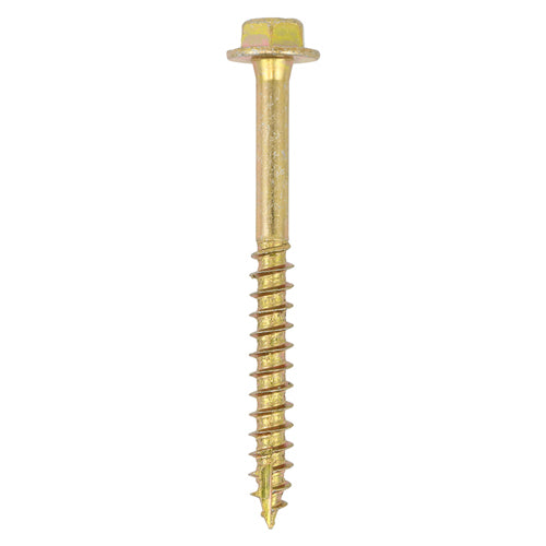 100 x TIMCO Solo Advanced Hex Head Gold Coach Woodscrews - 6.0 x 60