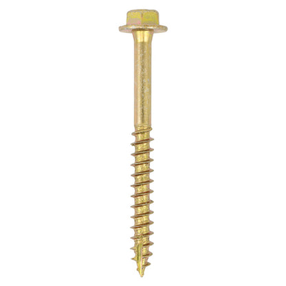 10 x TIMCO Solo Advanced Hex Head Gold Coach Woodscrews - 6.0 x 70