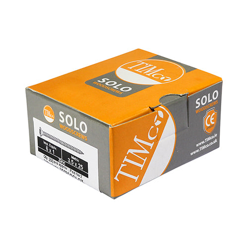 200 x TIMCO Solo Countersunk Silver Woodscrews - 4.5 x 35