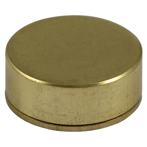 4 x TIMCO Threaded Screw Caps Solid Brass Satin Brass - 12mm