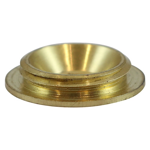 4 x TIMCO Threaded Screw Caps Solid Brass Satin Brass - 12mm