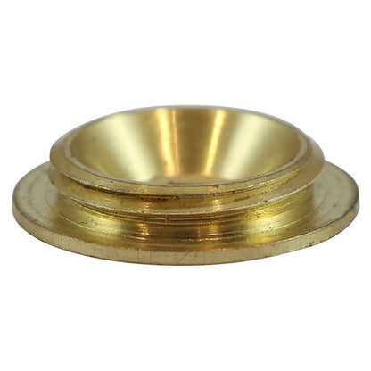 4 x TIMCO Threaded Screw Caps Solid Brass Satin Brass - 14mm