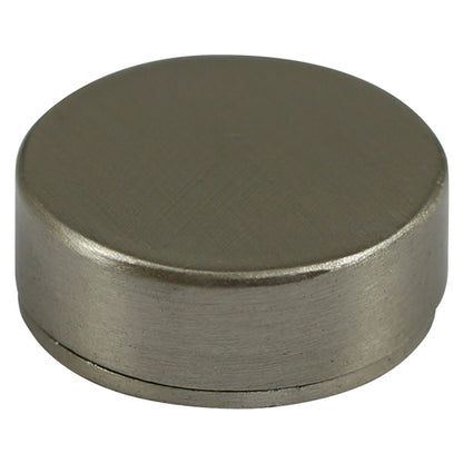 4 x TIMCO Threaded Screw Caps Solid Brass Satin Nickel - 16mm