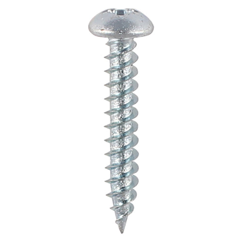 200 x TIMCO Twin-Threaded Round Head Silver Woodscrews - 6 x 1/2