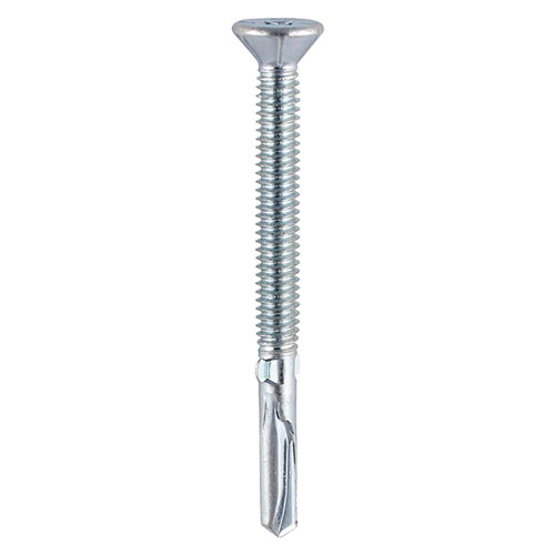 100 x TIMCO Self-Drilling Wing-Tip Steel to Timber Heavy Section Silver Screws  - 5.5 x 100