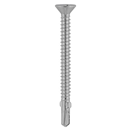 200 x TIMCO Self-Drilling Wing-Tip Steel to Timber Light Section A2 Stainless Steel Bi-Metal Screws  - 4.8 x 38