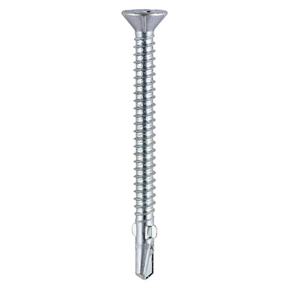 100 x TIMCO Self-Drilling Wing-Tip Steel to Timber Light Section Silver Screws  - 5.5 x 100