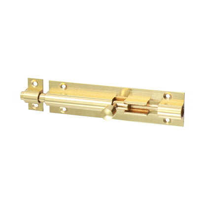 TIMCO Straight Barrel Bolt Polished Brass - 100 x 25mm