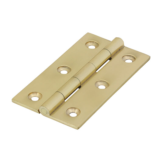 Pair of - TIMCO Solid Drawn Brass Hinges Polished Brass - 75 x 40