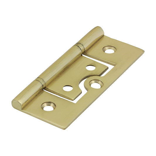 Pair of - TIMCO Plain Bearing Flush Brass Hinges Polished Brass - 75 x 50