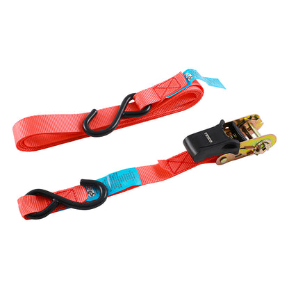 Pair of - TIMCO S Hook Ratchet Straps Standard Duty - 5m x 25mm