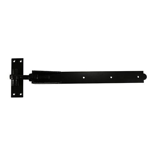 Pair of - TIMCO Adjustable Band & Hook on Plates Hinges Black - 450mm