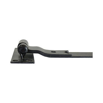 Pair of - TIMCO Cranked Band & Hook On Plates Hinges Black - 450mm