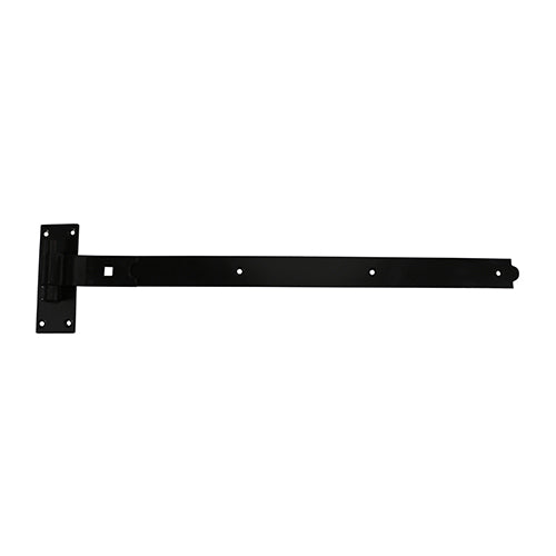 Pair of - TIMCO Cranked Band & Hook On Plates Hinges Black - 750mm