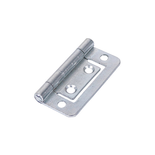 Pair of - TIMCO Flush Hinges (105) Steel Silver - 50 x 38.5