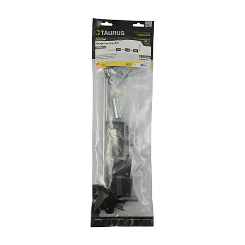 TIMCO Garage Drop Down Bolt Black - 12"