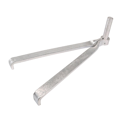 Pair of - TIMCO Gate Hinge Hooks To Build Double Brick Hot Dipped Galvanised - 16mm