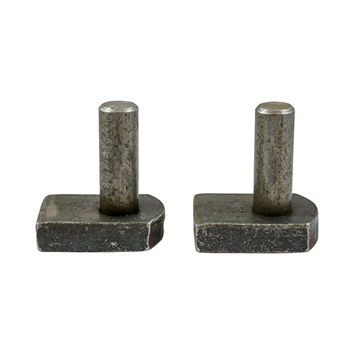 Pair of - TIMCO Gate Hinge Hooks to Weld Self Coloured - 12mm