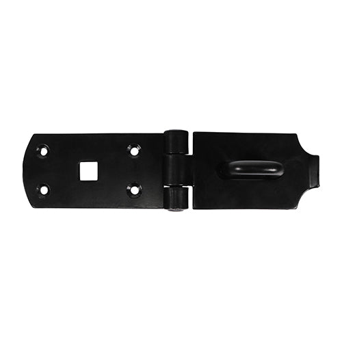 TIMCO Heavy Duty Hasp & Staple Secure Bolt On Black - 8"