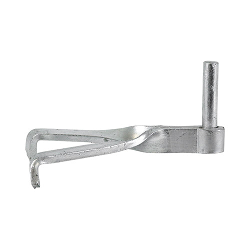 Pair of - TIMCO Gate Hinge Hooks To Build Single Brick Hot Dipped Galvanised - 12mm